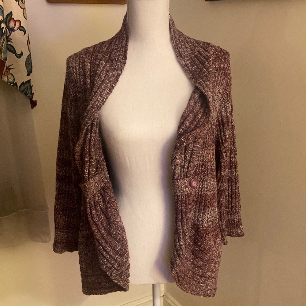 Purple Knit Cardigan